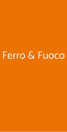 Ferro & Fuoco, Genova