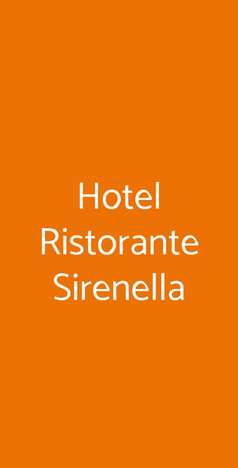 Hotel Ristorante Sirenella Genova menù 1 pagina