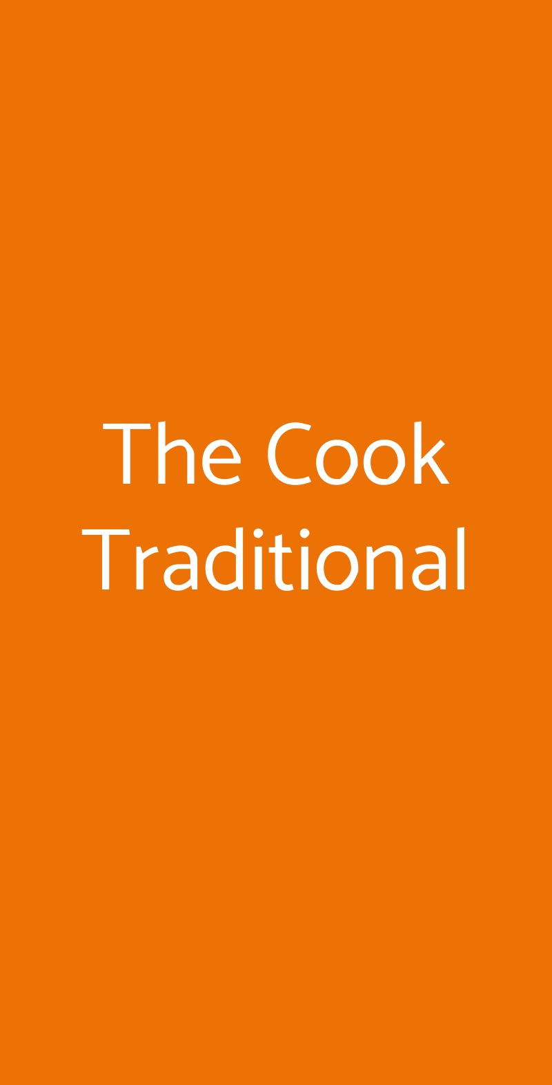 The Cook Traditional Genova menù 1 pagina
