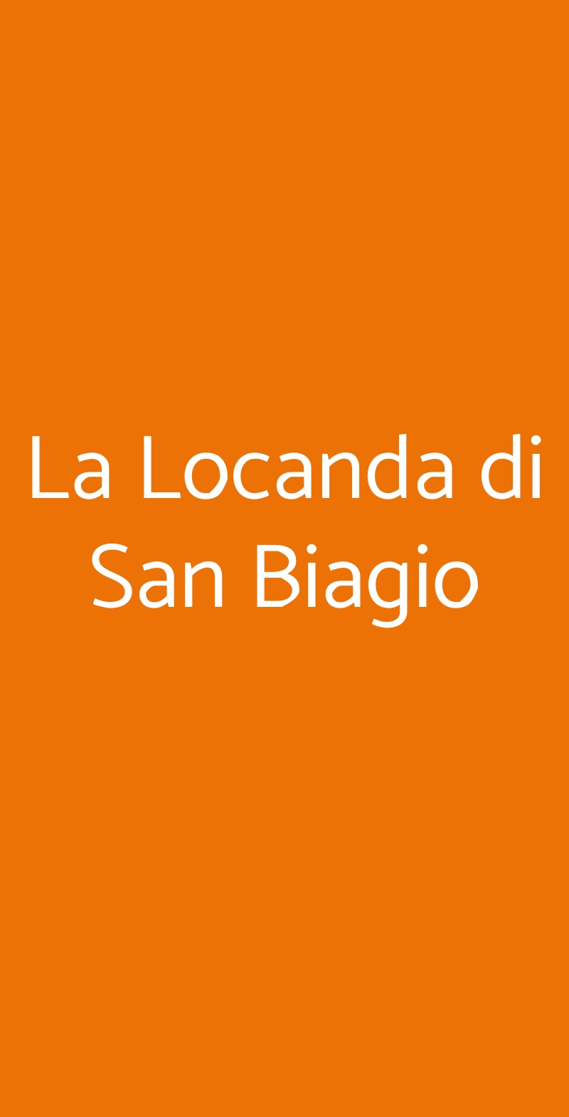 La Locanda di San Biagio Genova menù 1 pagina