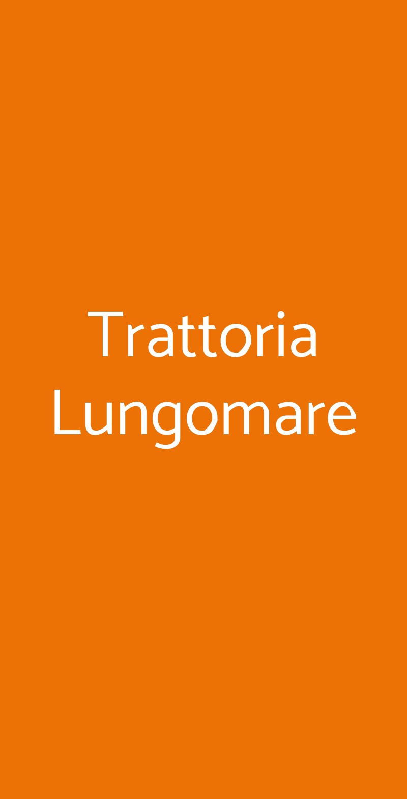 Trattoria Lungomare Genova menù 1 pagina