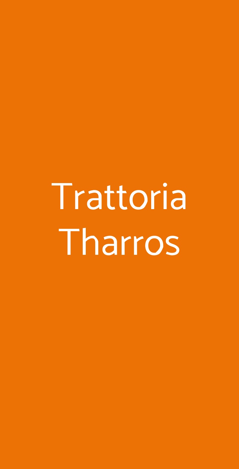 Trattoria Tharros Genova menù 1 pagina