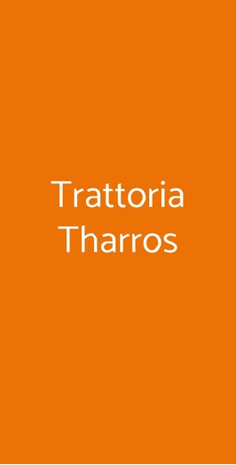 Trattoria Tharros, Genova