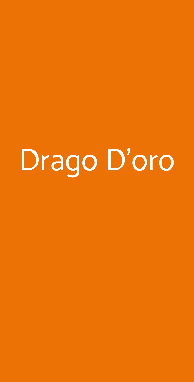 Drago D'oro Genova menù 1 pagina