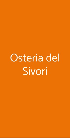 Osteria Del Sivori, Genova