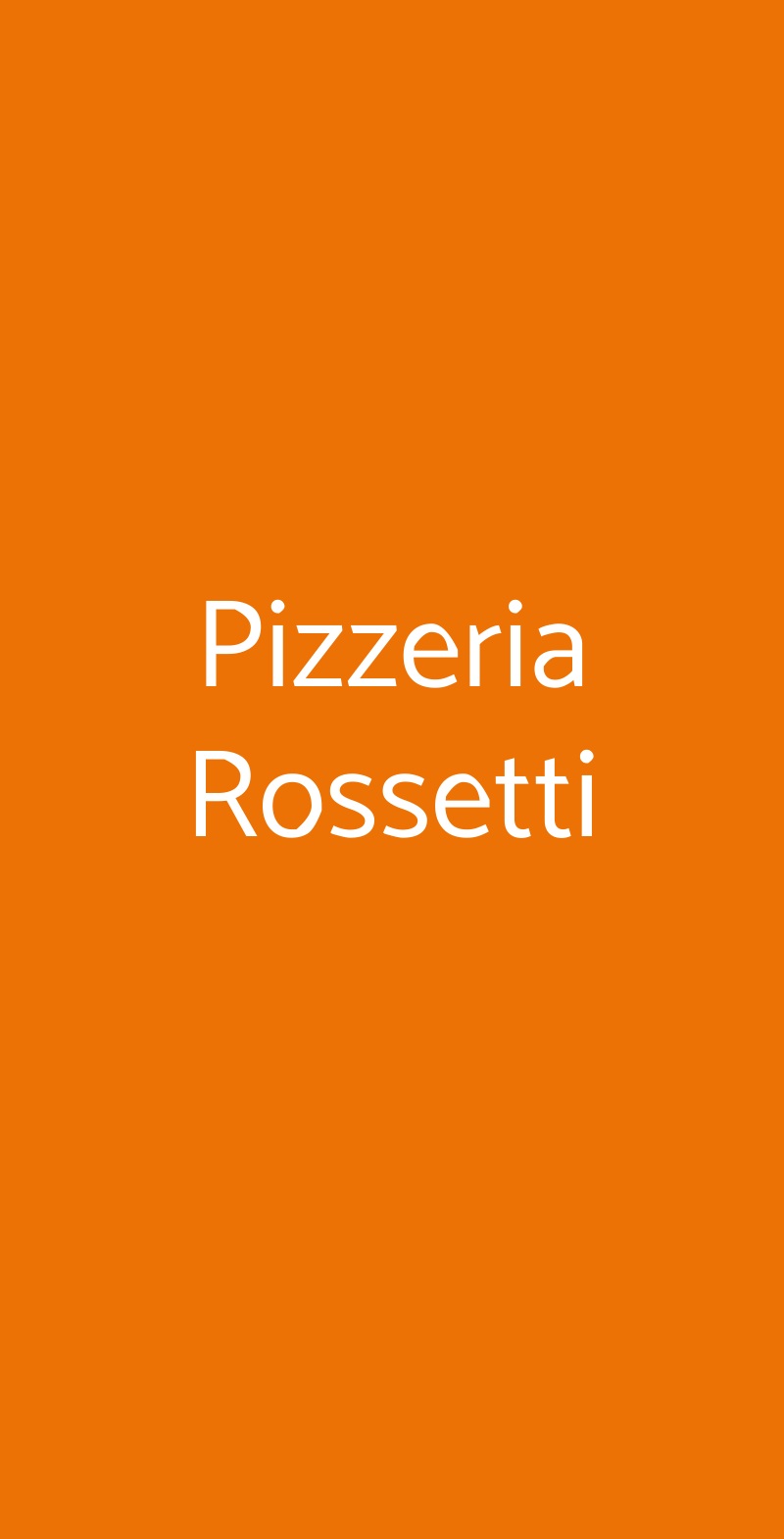 Pizzeria Rossetti Genova menù 1 pagina
