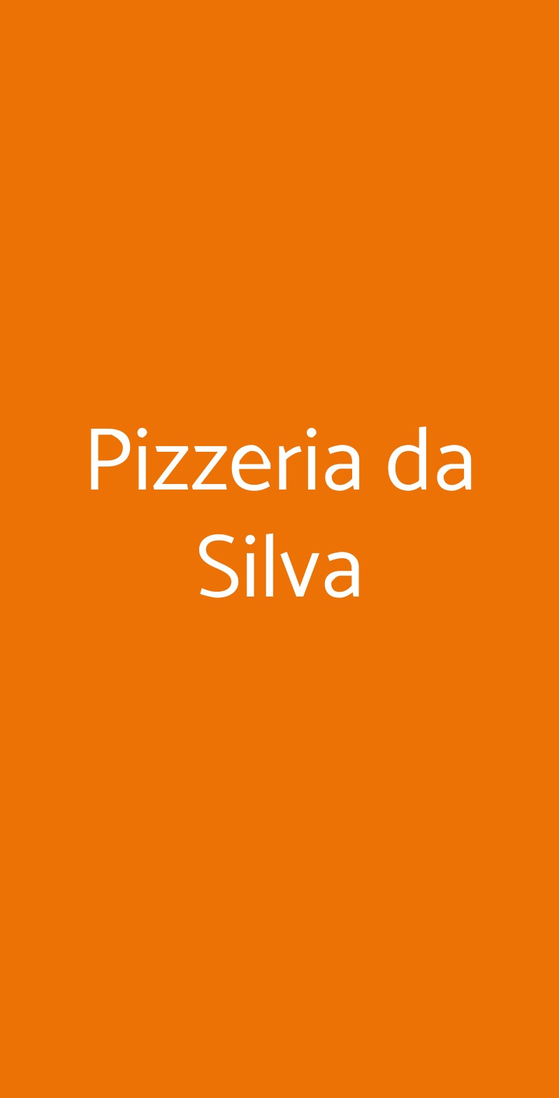 Pizzeria da Silva Genova menù 1 pagina
