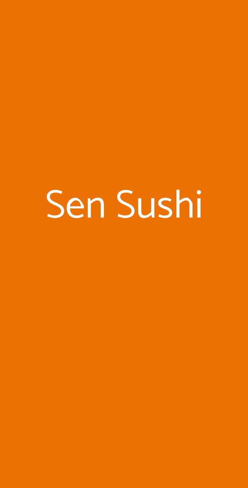 Sen Sushi Genova menù 1 pagina