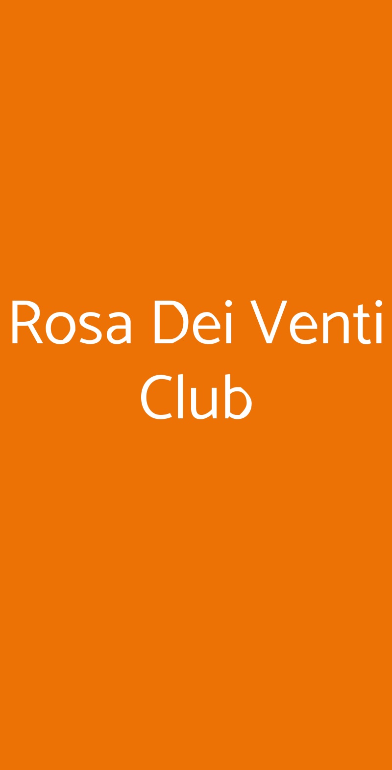 Rosa Dei Venti Club Genova menù 1 pagina