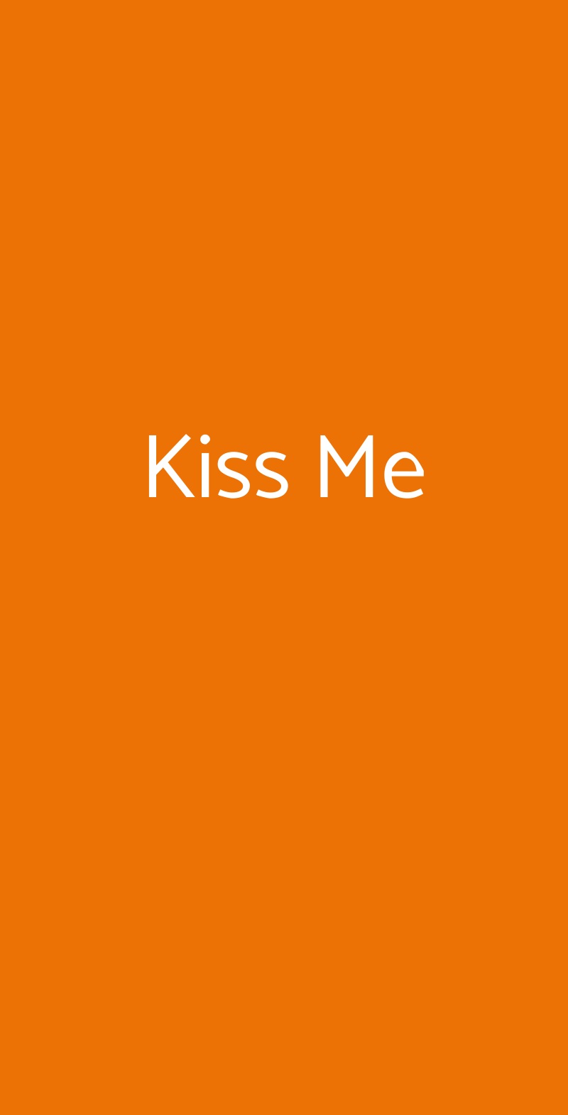 Kiss Me Genova menù 1 pagina
