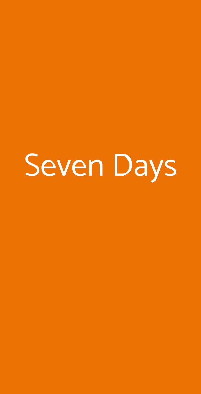 Seven Days Genova menù 1 pagina