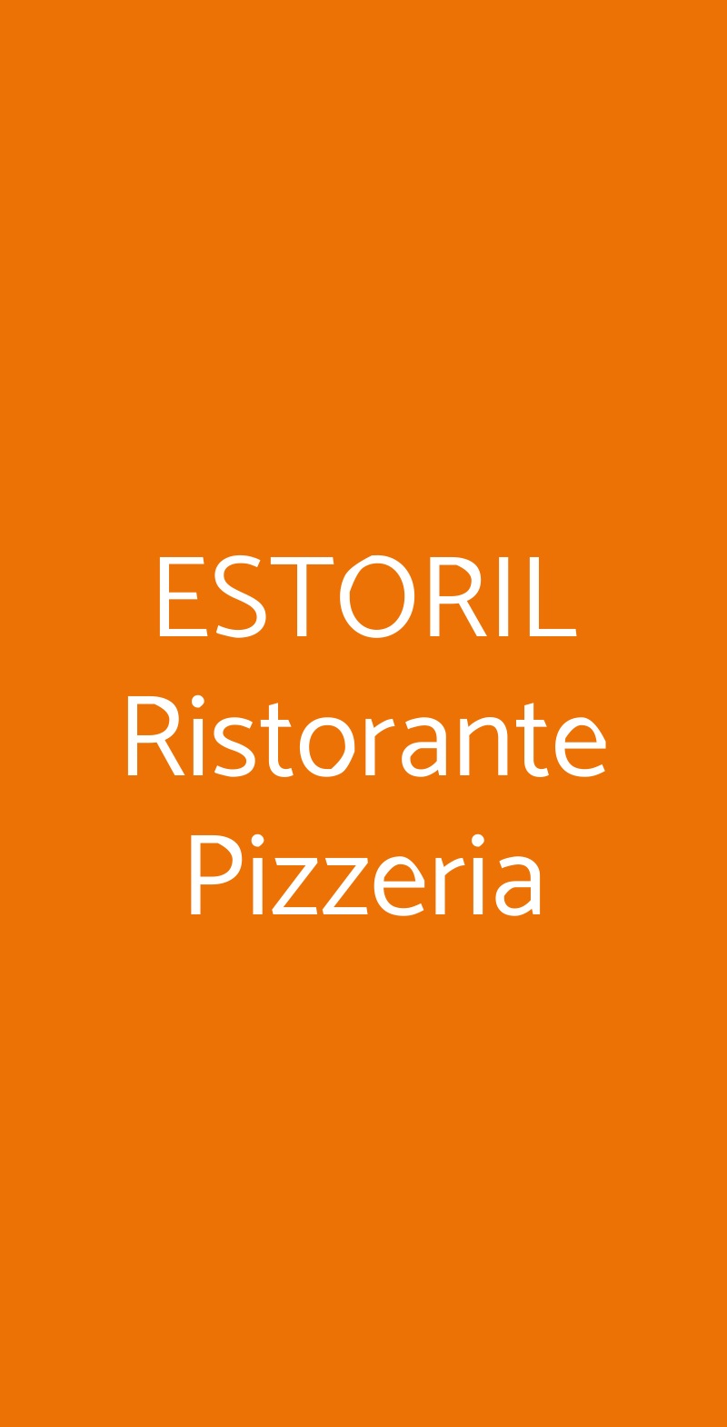 ESTORIL Ristorante Pizzeria Genova menù 1 pagina