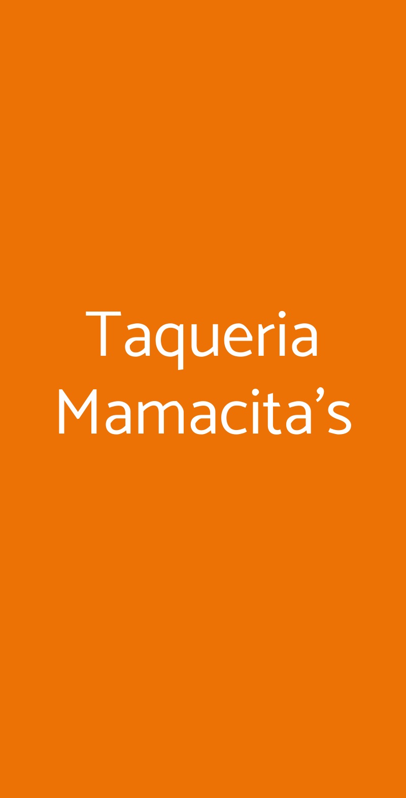 Taqueria Mamacita's Genova menù 1 pagina