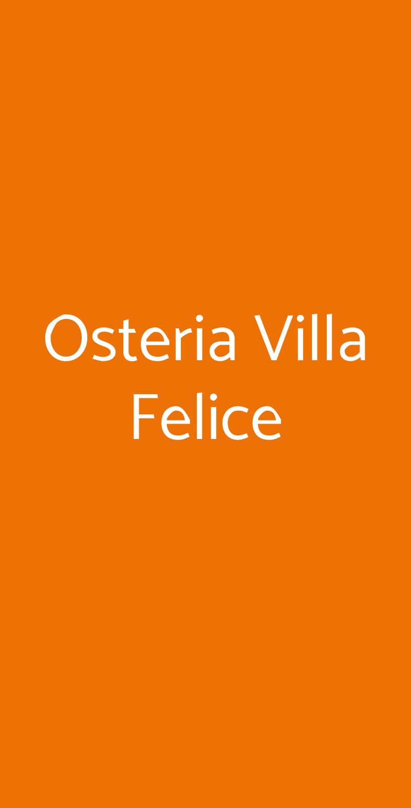 Osteria Villa Felice Volterra menù 1 pagina