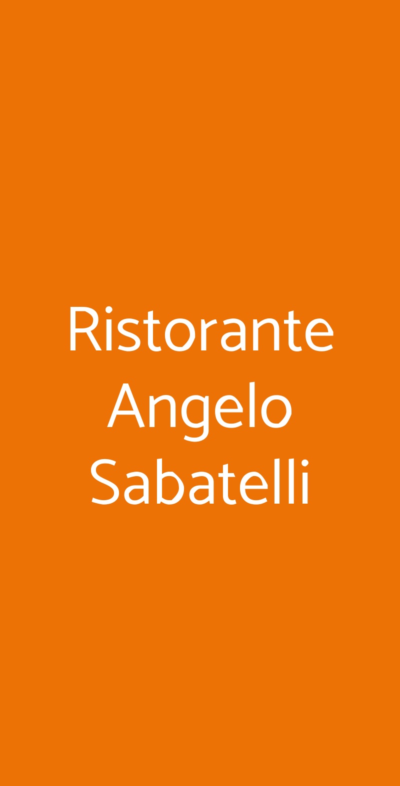 Ristorante Angelo Sabatelli Monopoli menù 1 pagina