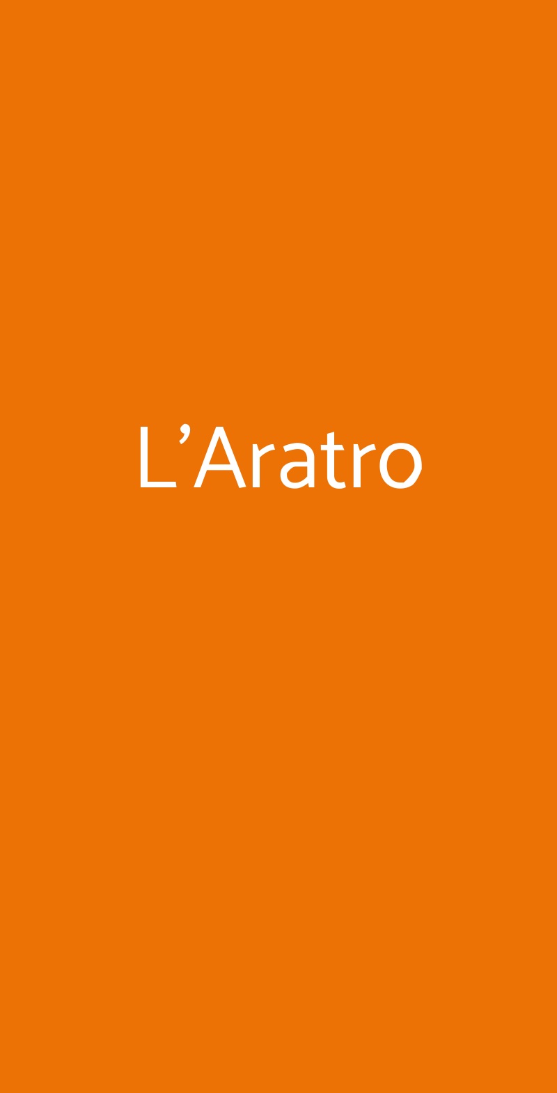 L'Aratro Alberobello menù 1 pagina
