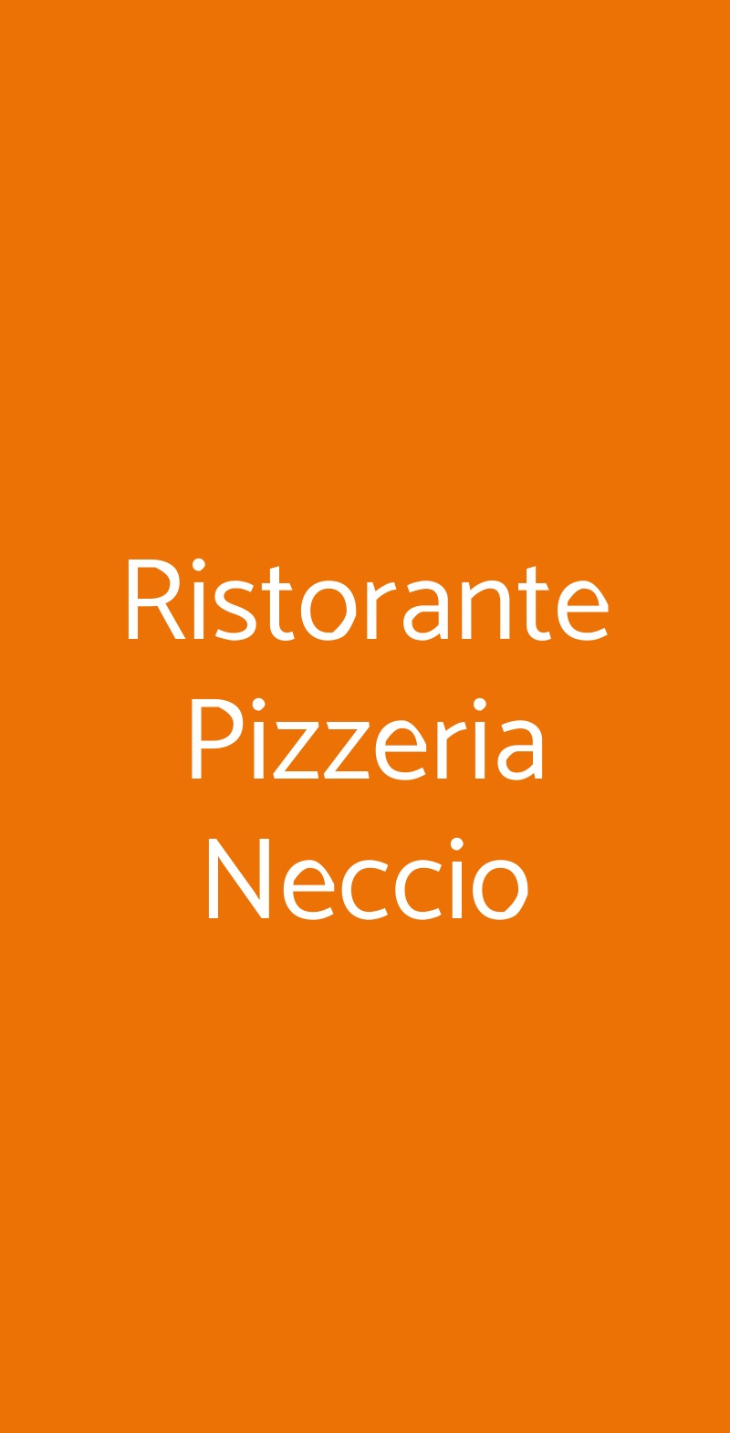 Ristorante Pizzeria Neccio Pisa menù 1 pagina