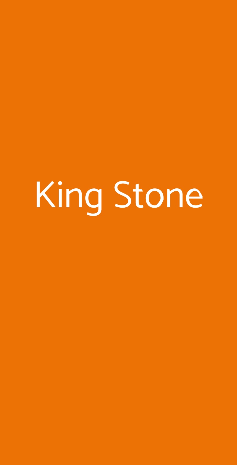 King Stone Turi menù 1 pagina