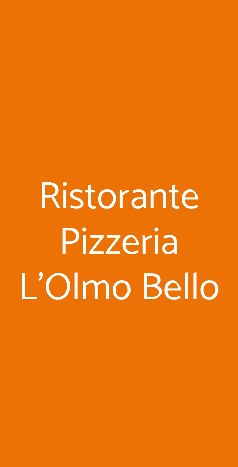 Ristorante Pizzeria L'Olmo Bello Alberobello menù 1 pagina