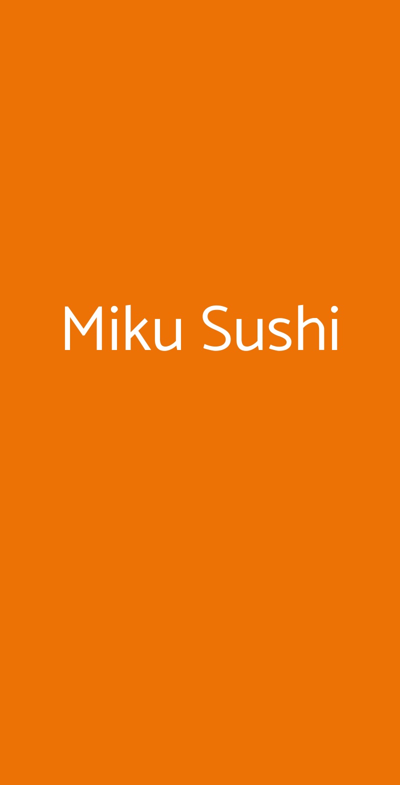 Miku Sushi Bari menù 1 pagina