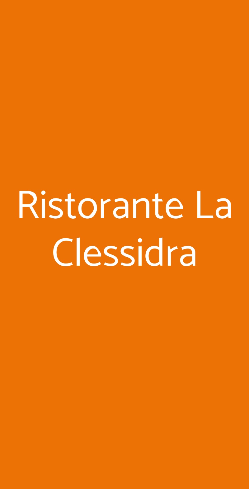 Ristorante La Clessidra Pisa menù 1 pagina