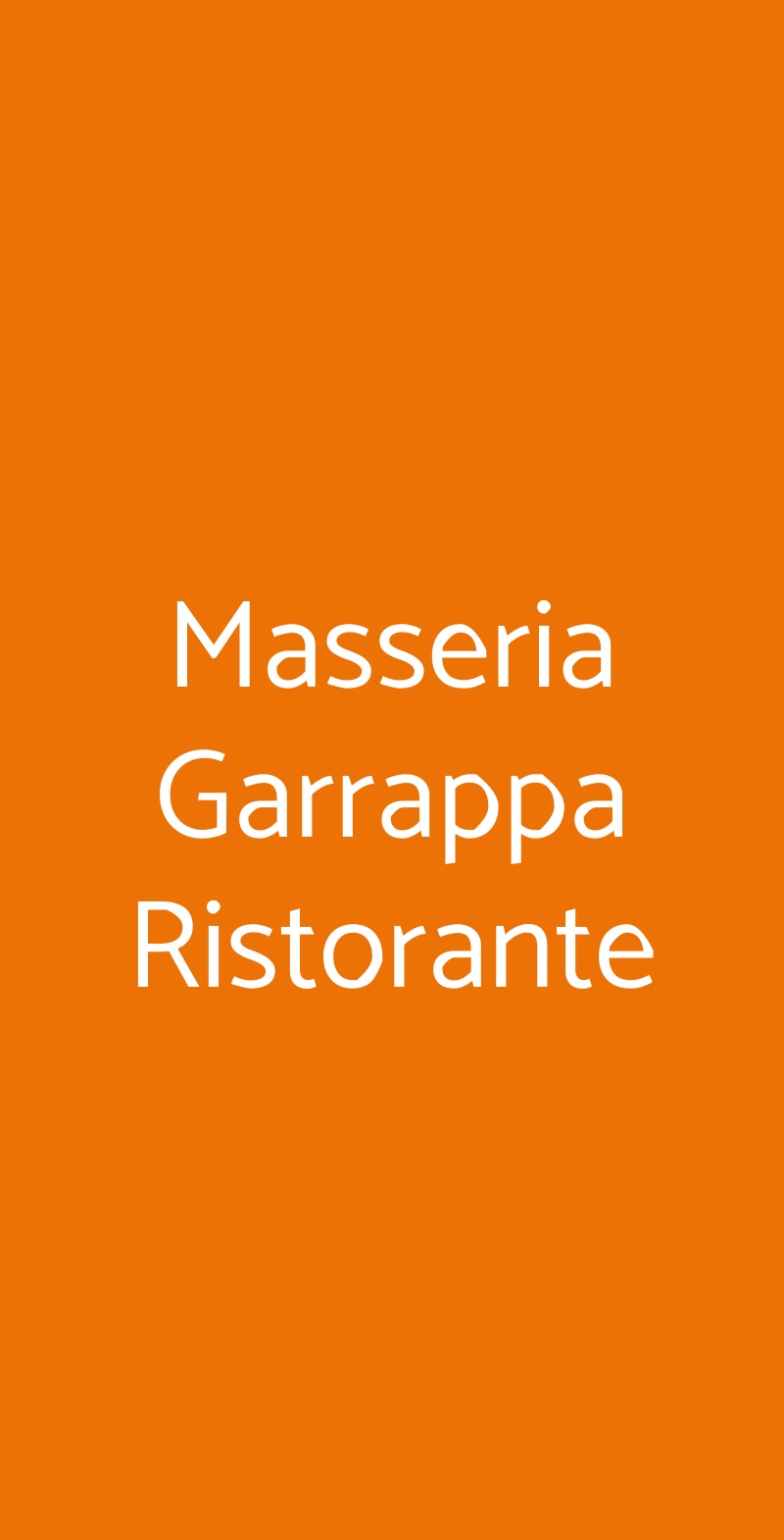Masseria Garrappa Ristorante Monopoli menù 1 pagina