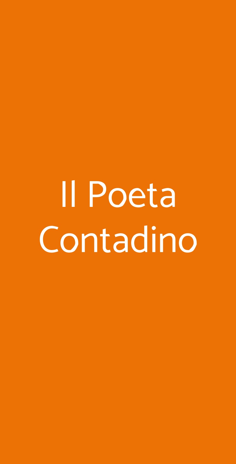 Il Poeta Contadino Alberobello menù 1 pagina