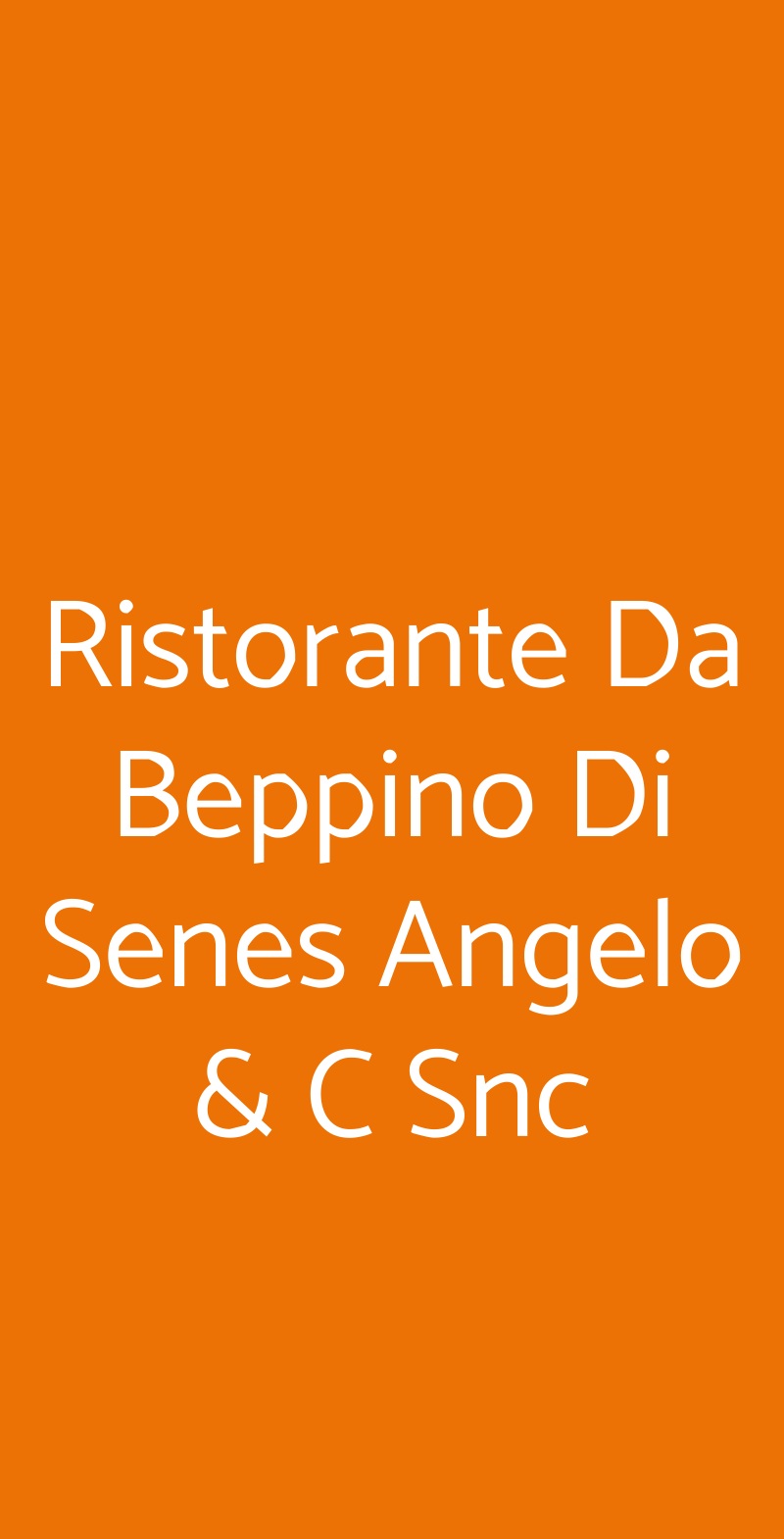 Ristorante Da Beppino Di Senes Angelo & C Snc Volterra menù 1 pagina