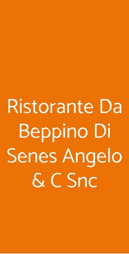 Ristorante Da Beppino Di Senes Angelo & C Snc, Volterra