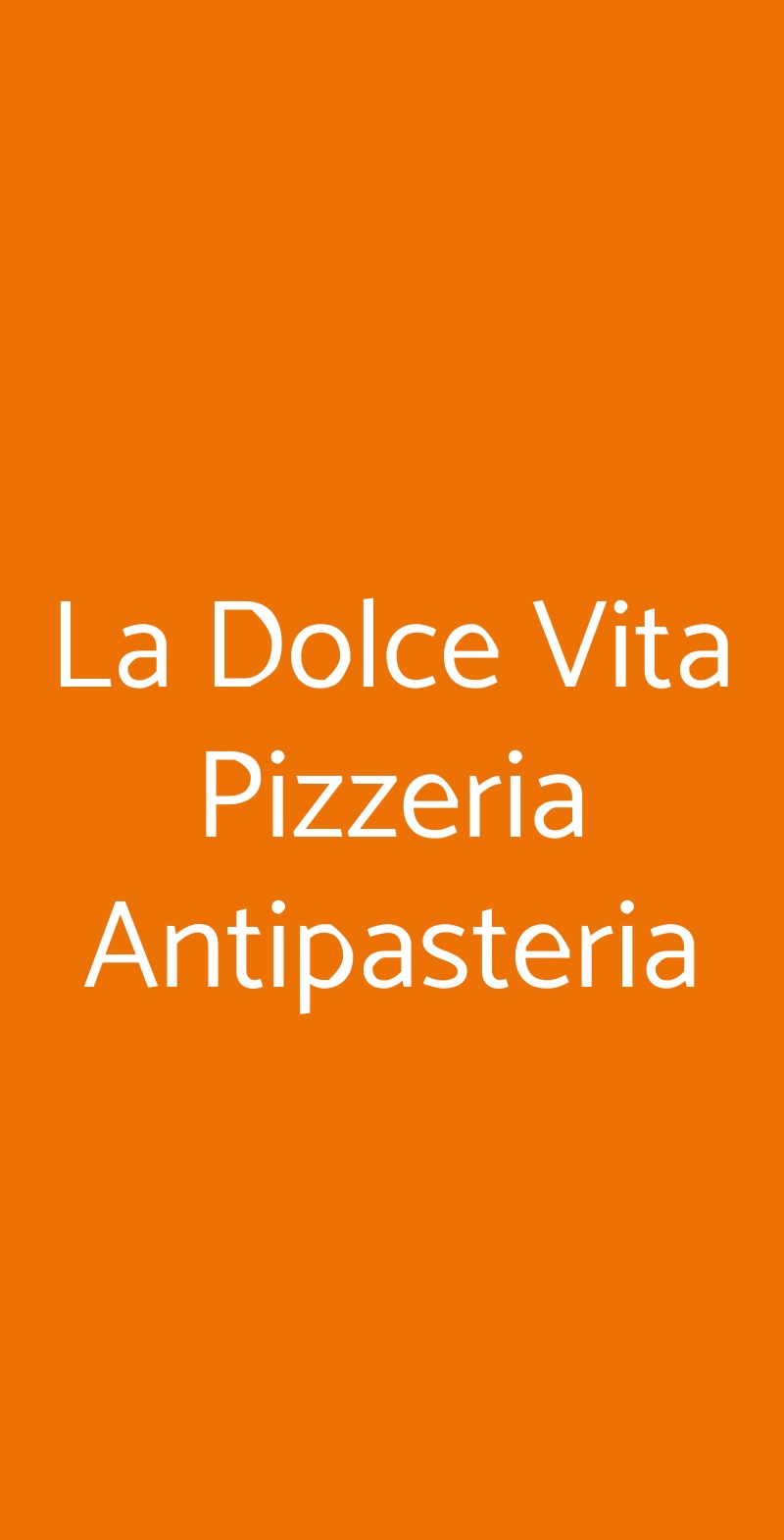 La Dolce Vita Pizzeria Antipasteria Bari menù 1 pagina