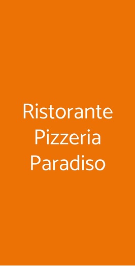 Ristorante Pizzeria Paradiso, Pisa