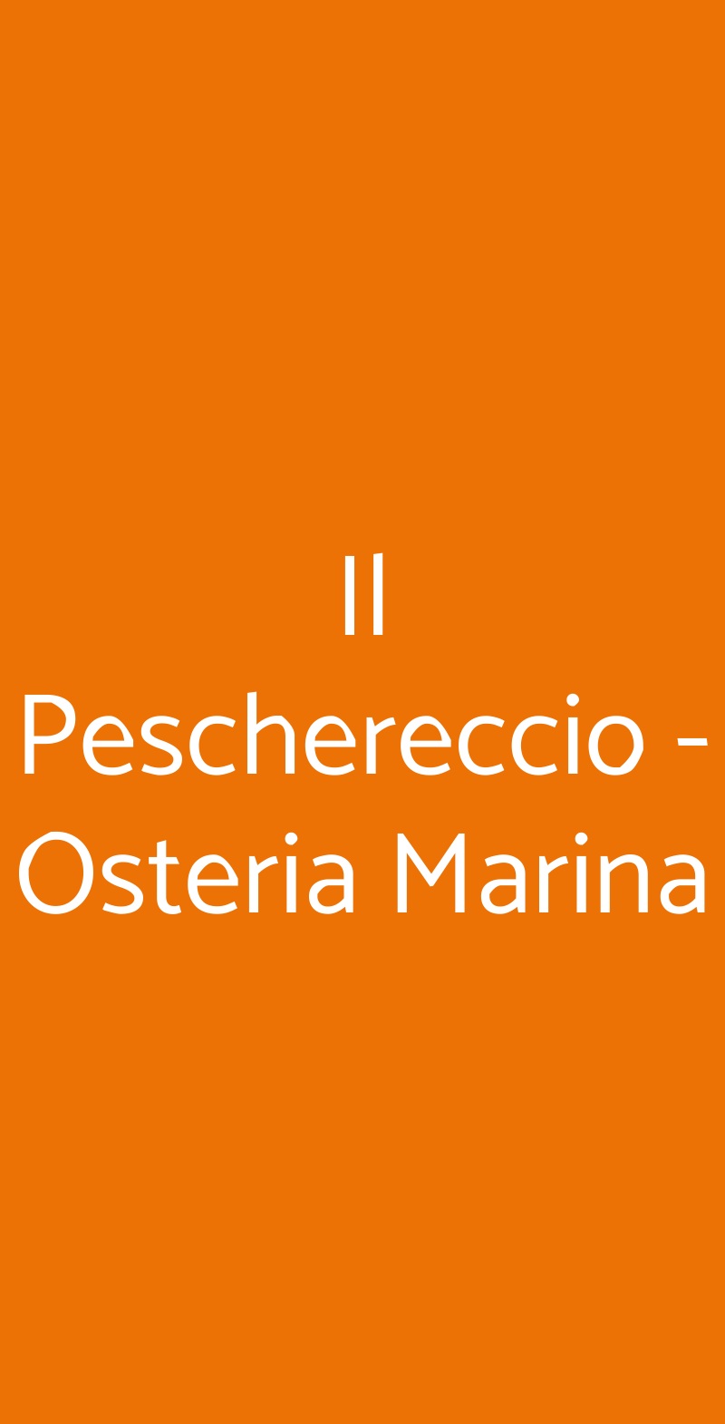 Il Peschereccio - Osteria Marina Pisa menù 1 pagina