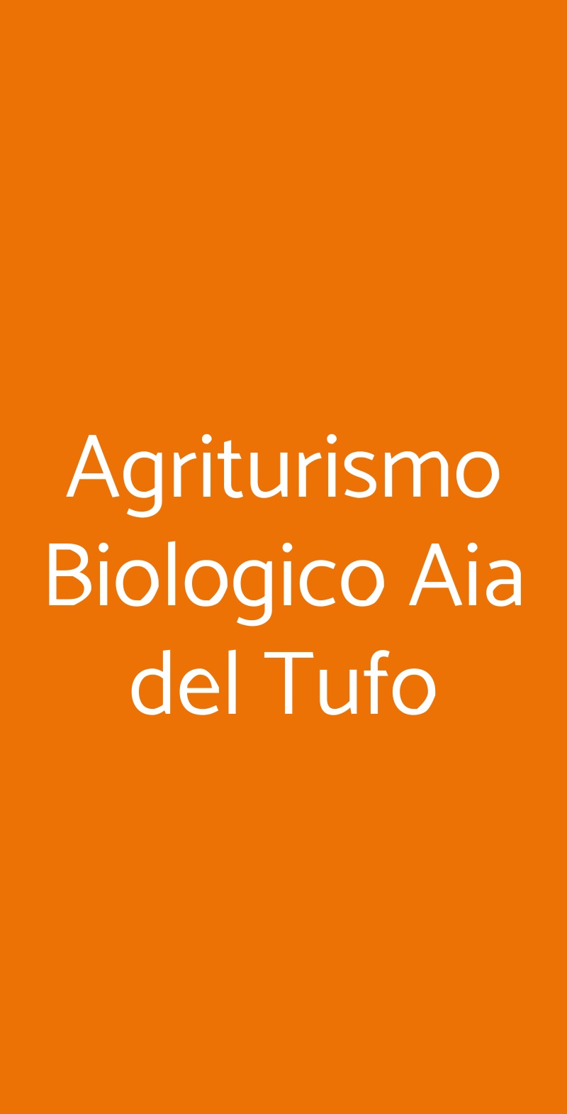 Agriturismo Biologico Aia del Tufo Sorano menù 1 pagina