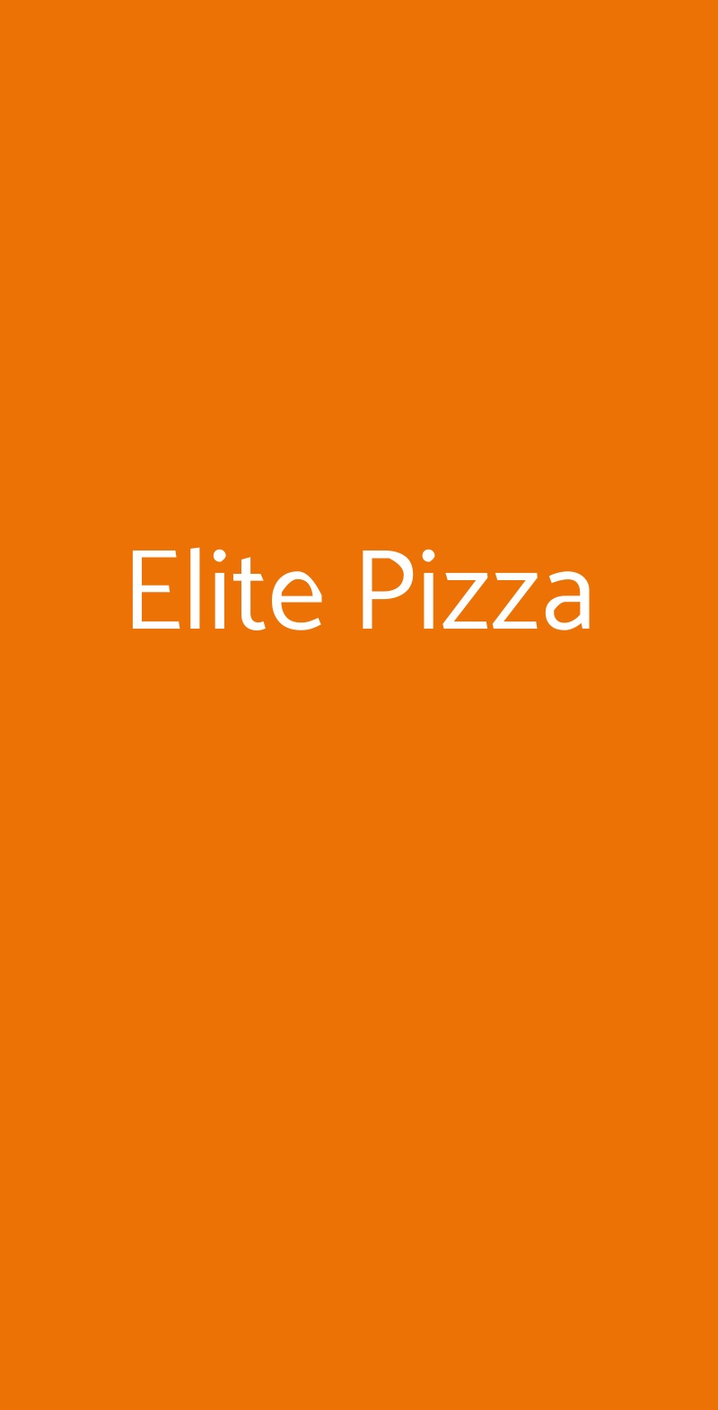 Elite Pizza Bari menù 1 pagina