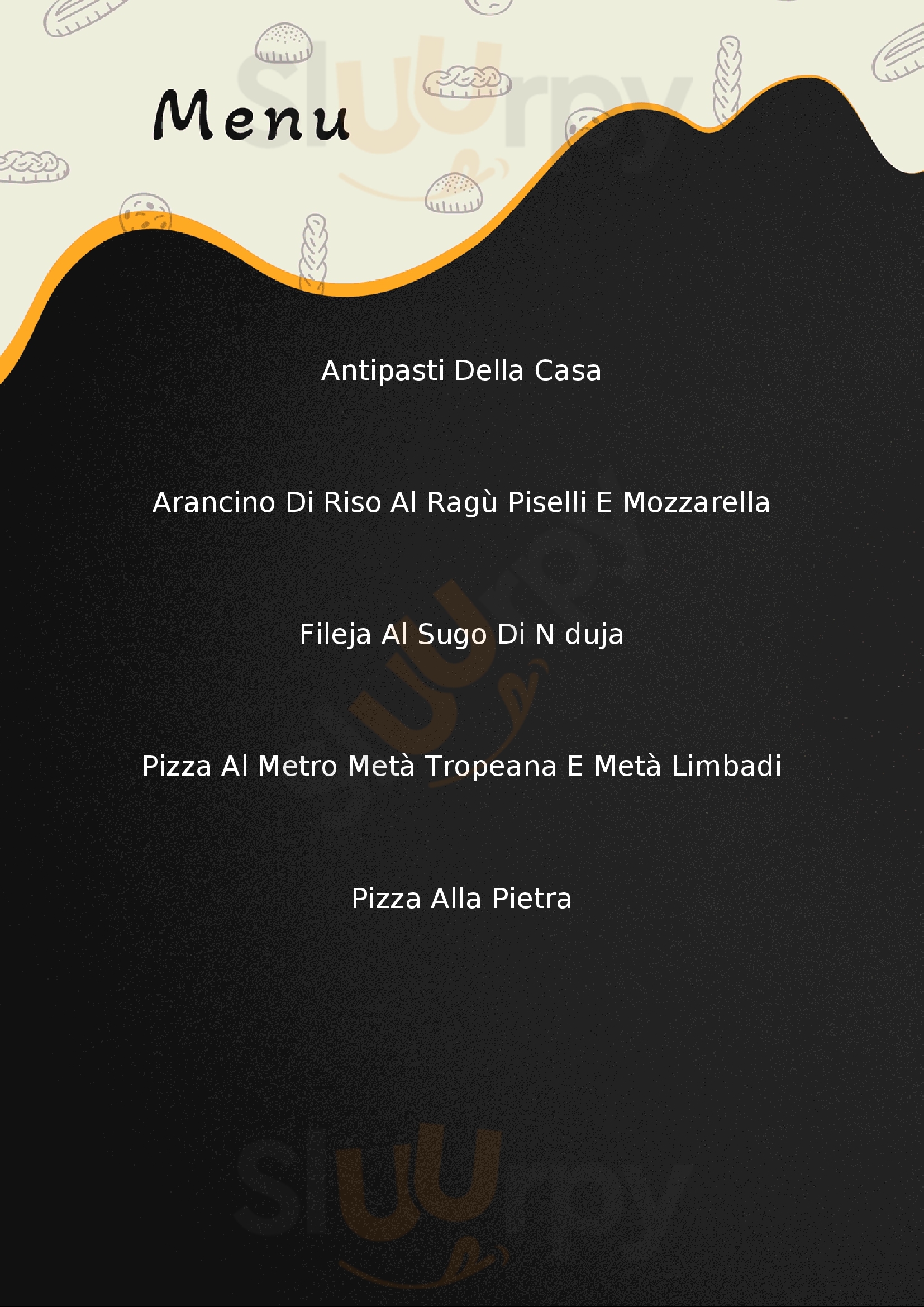 Pizzeria Arcobaleno Bitonto menù 1 pagina