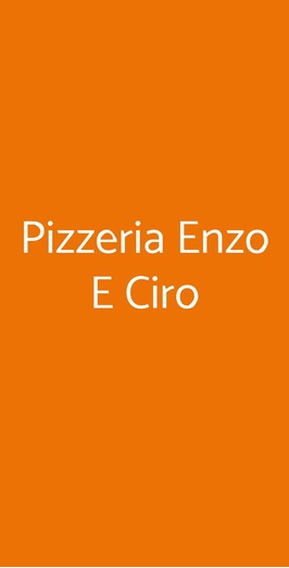 Pizzeria Enzo E Ciro, Bari