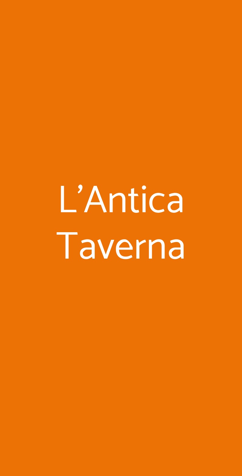 L'Antica Taverna Volterra menù 1 pagina