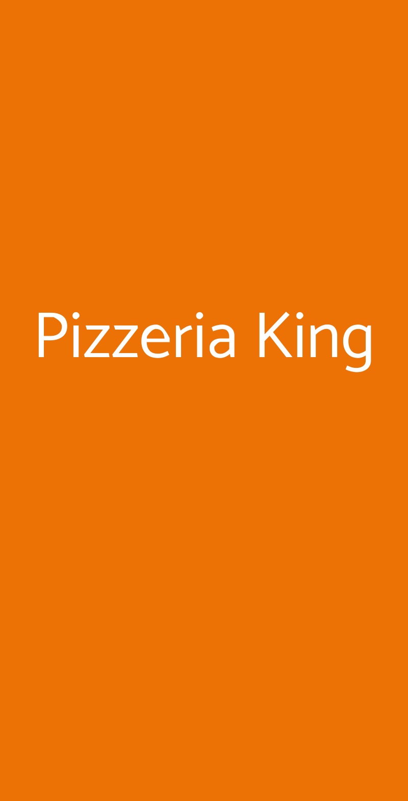 Pizzeria King Bari menù 1 pagina