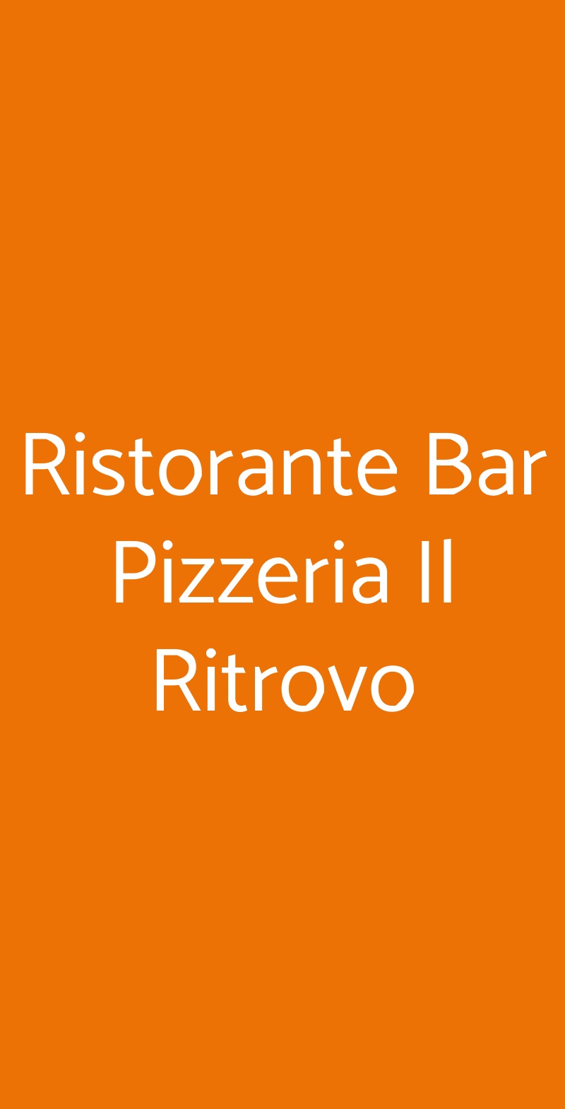 Ristorante Bar Pizzeria Il Ritrovo Volterra menù 1 pagina