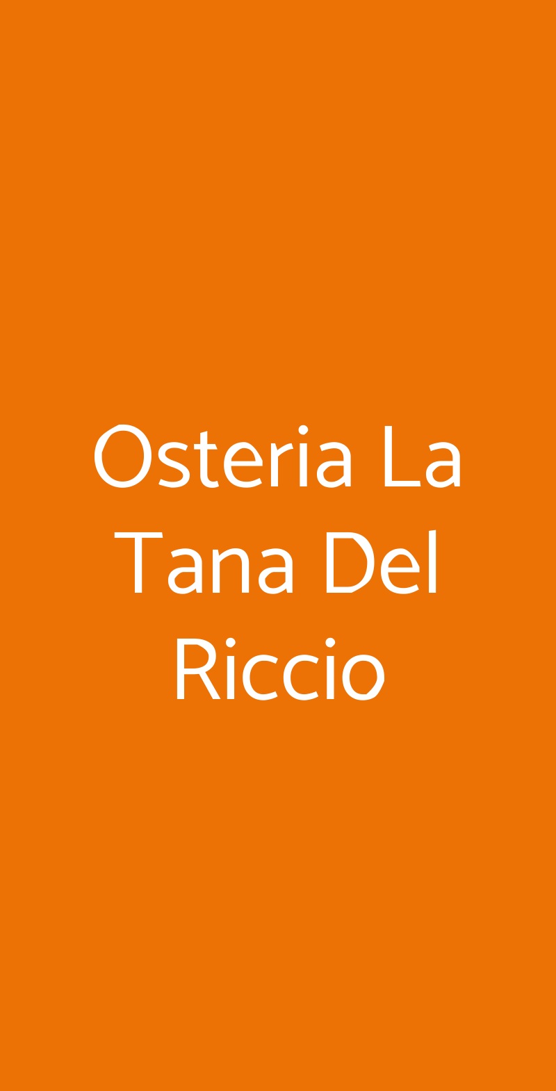 Osteria La Tana Del Riccio Crespina menù 1 pagina