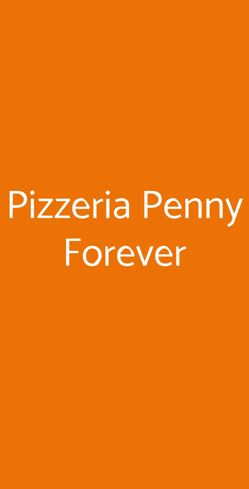 Pizzeria Penny Forever Pisa menù 1 pagina