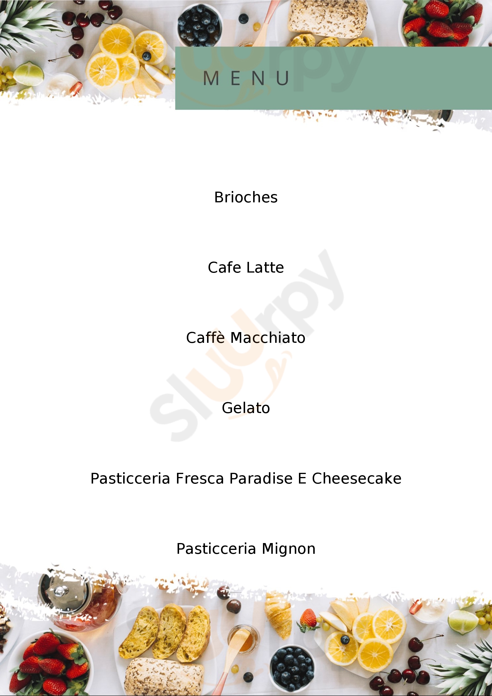Pasticceria Brotini San Miniato menù 1 pagina