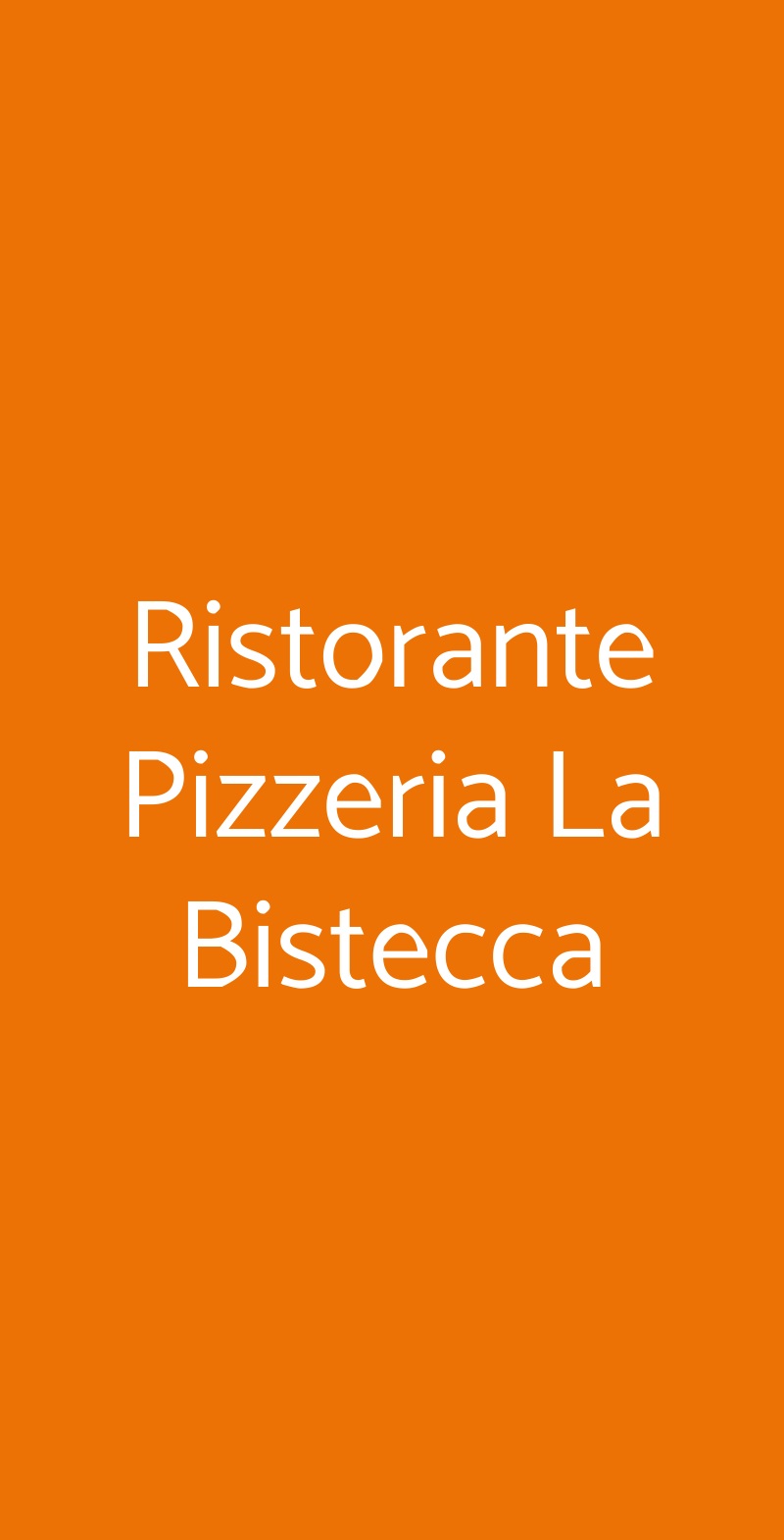 Ristorante Pizzeria La Bistecca Pisa menù 1 pagina
