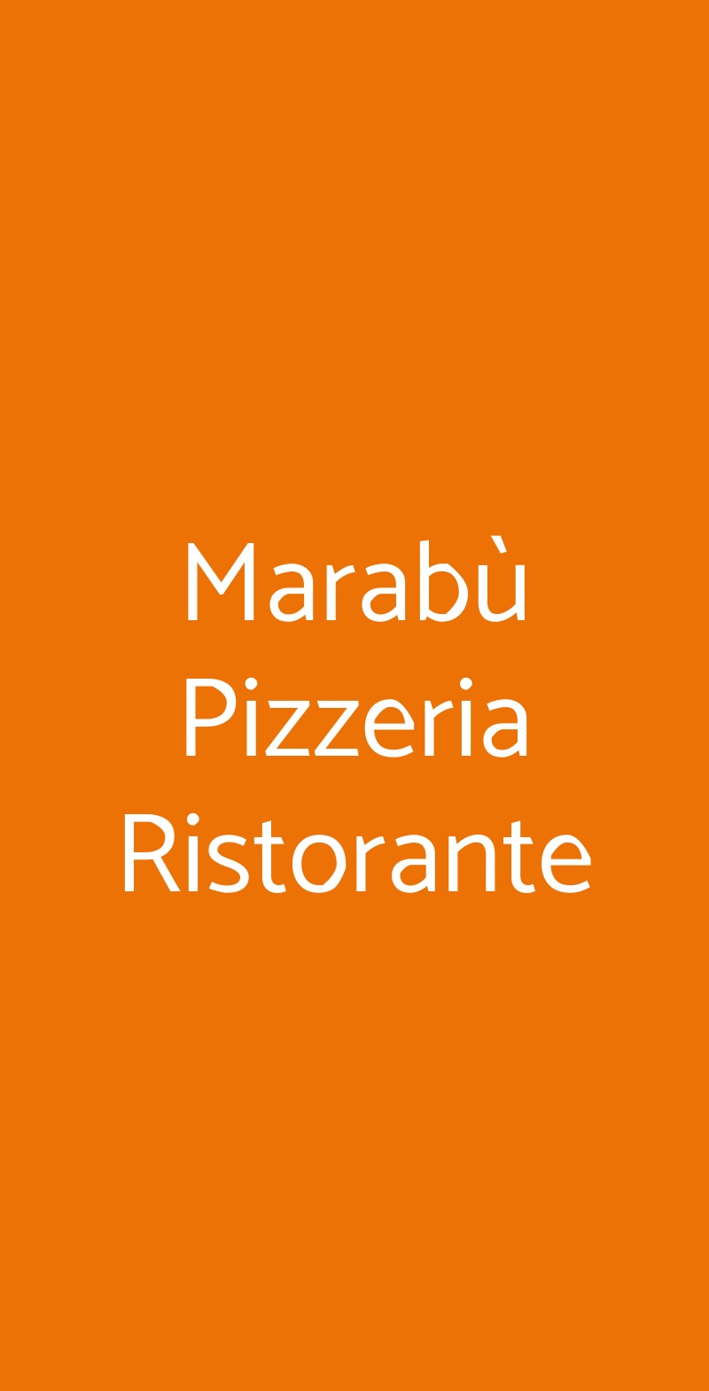 Marabù Pizzeria Ristorante Gioia del Colle menù 1 pagina