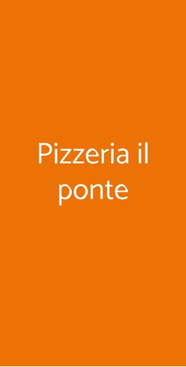 Pizzeria Il Ponte, Pisa