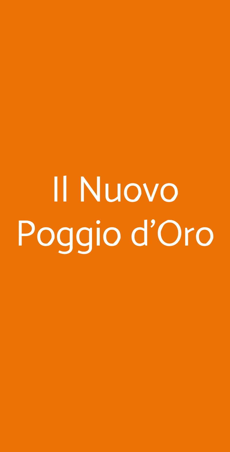 Il Nuovo Poggio d'Oro Fauglia menù 1 pagina