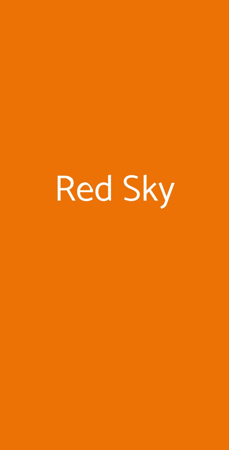 Red Sky Bari menù 1 pagina