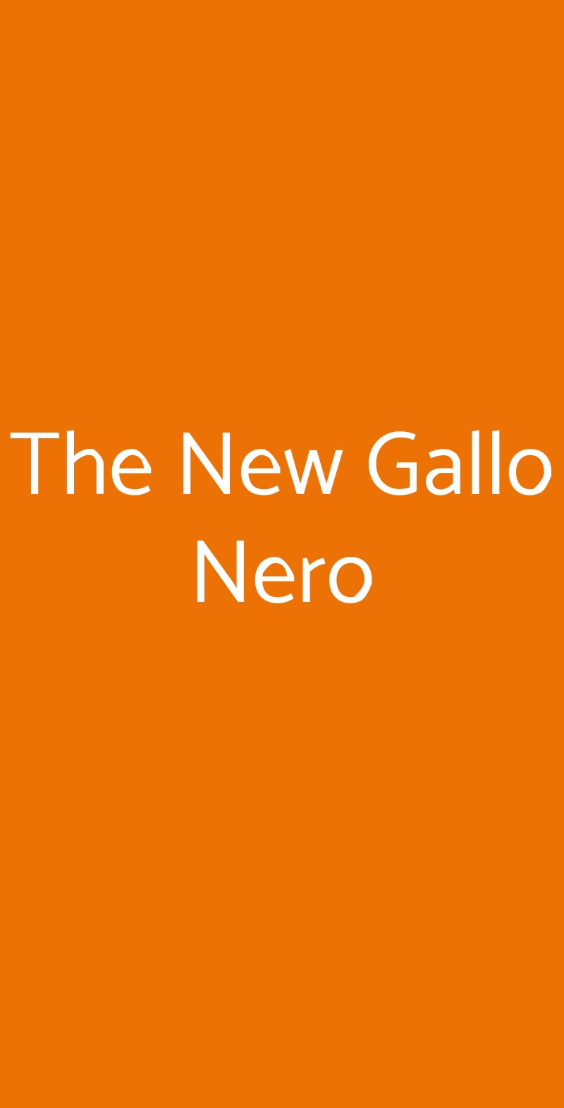 The New Gallo Nero Monopoli menù 1 pagina
