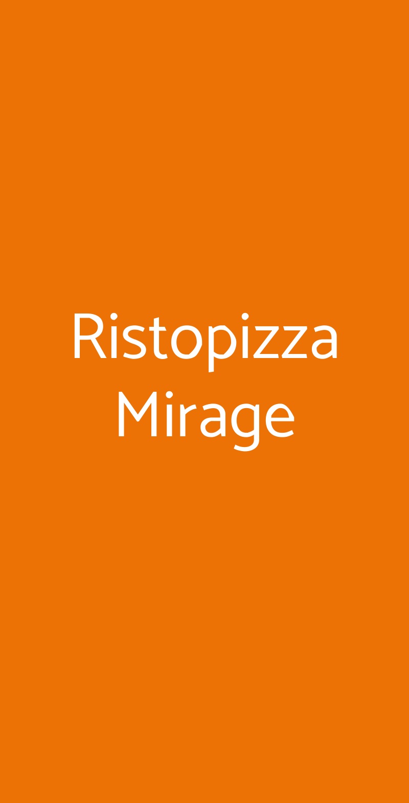 Ristopizza Mirage Bari menù 1 pagina