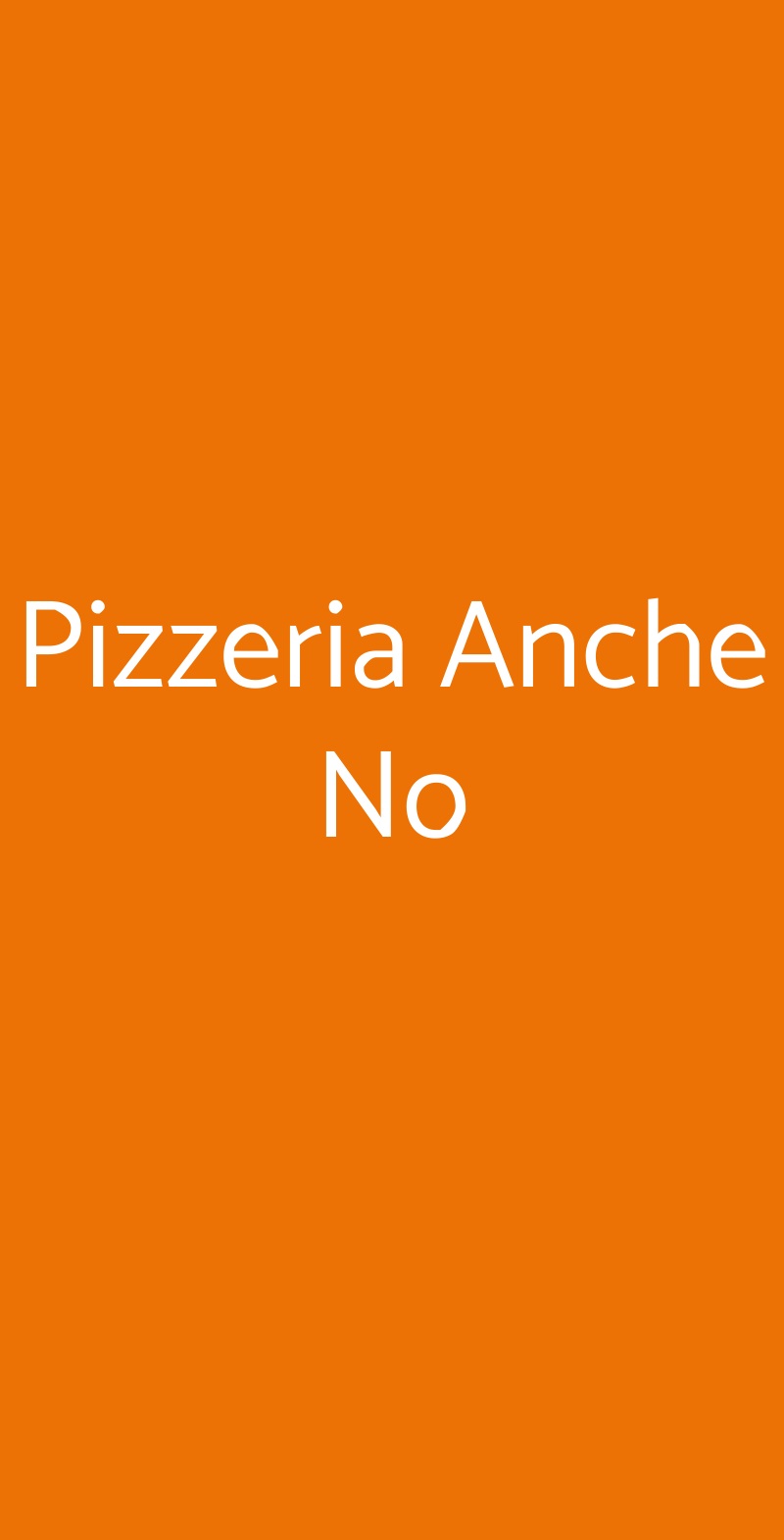 Pizzeria Anche No Pisa menù 1 pagina